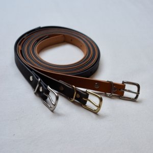 画像1: Still By Hand(スティルバイハンド) レザーナローベルト 3カラー展開
