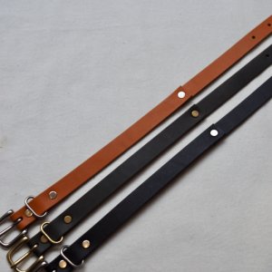 画像6: Still By Hand(スティルバイハンド) レザーナローベルト 3カラー展開