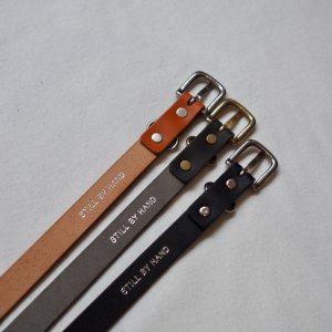 画像9: Still By Hand(スティルバイハンド) レザーナローベルト 3カラー展開