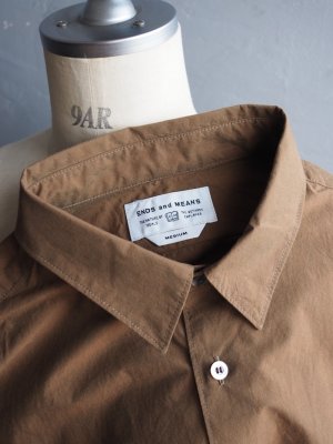 画像21: ENDS and MEANS(エンズアンドミーンズ) Aldous Shirts ピーカンブラウン