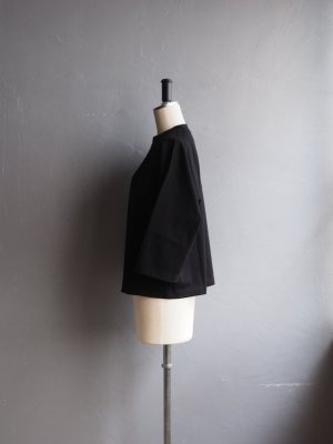 画像2: LAMOND(ラモンド) ORGANIC COTTON FOOTBALL TEE-ブラック