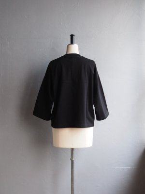 画像3: LAMOND(ラモンド) ORGANIC COTTON FOOTBALL TEE-ブラック