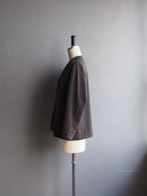 画像2: LAMOND(ラモンド) TWILL TWIST CARDIGAN JACKET-ダークブラウン
