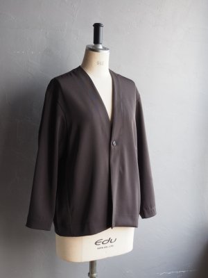 画像6: LAMOND(ラモンド) TWILL TWIST CARDIGAN JACKET-ダークブラウン