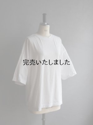 画像7: jujudhau(ズーズーダウ) WIDE RIB-T-ワイドリブTシャツ ホワイト