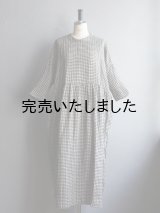 jujudhau(ズーズーダウ) GATHER DRESS-ギャザードレス- ギンガムチェック