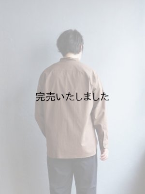 画像6: Still By Hand(スティルバイハンド) ミニカラーコットンシャツ ブラウン