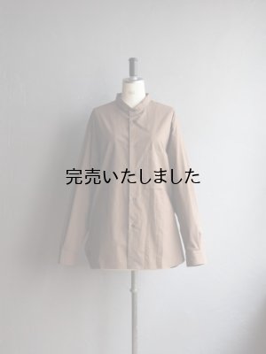 画像7: Still By Hand(スティルバイハンド) ミニカラーコットンシャツ ブラウン