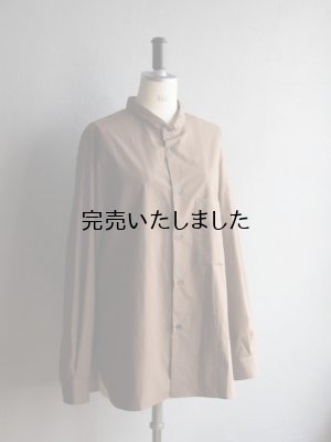 画像10: Still By Hand(スティルバイハンド) ミニカラーコットンシャツ ブラウン