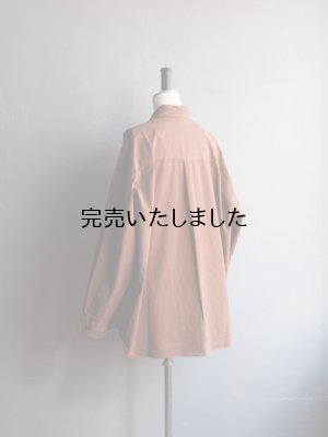 画像7: Still By Hand(スティルバイハンド) 製品染めオーバーサイズレギュラーカラーシャツ ブリック