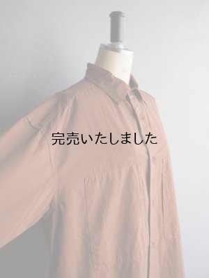 画像12: Still By Hand(スティルバイハンド) 製品染めオーバーサイズレギュラーカラーシャツ ブリック