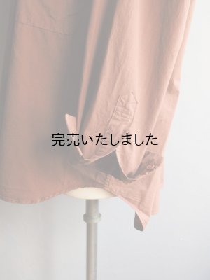 画像18: Still By Hand(スティルバイハンド) 製品染めオーバーサイズレギュラーカラーシャツ ブリック