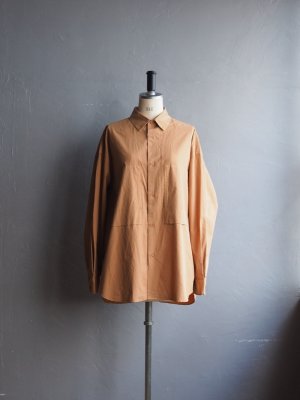 画像4: Still By Hand(スティルバイハンド) 製品染めオーバーサイズシャツ ペールオレンジ