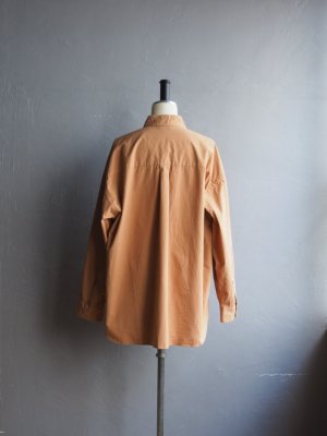 画像6: Still By Hand(スティルバイハンド) 製品染めオーバーサイズシャツ ペールオレンジ