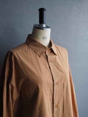 画像10: Still By Hand(スティルバイハンド) 製品染めオーバーサイズシャツ ペールオレンジ