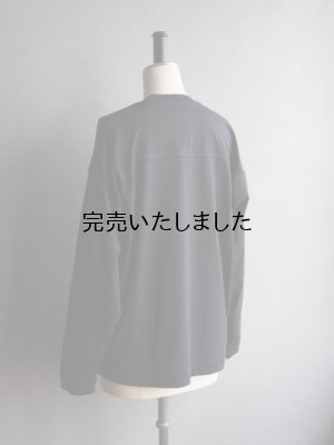 画像18: Still By Hand(スティルバイハンド) フットボールライクロングスリーブTシャツ ブラックネイビー