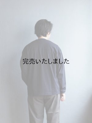 画像6: Still By Hand(スティルバイハンド) フットボールライクロングスリーブTシャツ ブラックネイビー