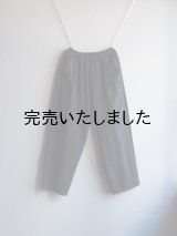 pub(ピューブ) コットンリネンウェーブ イージーパンツ ブラック