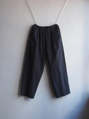 画像1: pub(ピューブ) コットンリネンウェーブ イージーパンツ ブラック