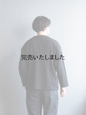 画像3: Gicipi(ジチピ) PINGUINO - クルーネックリラックスフィット 9分袖カットソー(メンズ)-ブラック