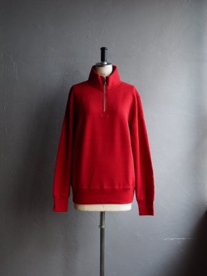 画像1: VICTORIA ATHLETICS（ヴィクトリア アスレチックス） ZIP MOCK SWEAT ハーベストレッド