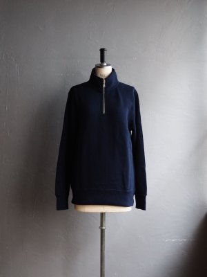 画像1: VICTORIA ATHLETICS（ヴィクトリア アスレチックス） ZIP MOCK SWEAT ミッドネイビー