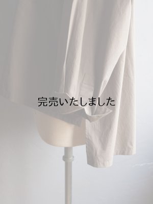 画像13: pub(ピューブ) オーガニックコットンワッシャー バンドカラーブラウス カーキ