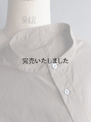 画像19: pub(ピューブ) オーガニックコットンワッシャー バンドカラーブラウス カーキ