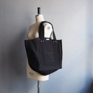 画像1: kontor(コントール) モールスキンアシンメトリートートバック ブラック