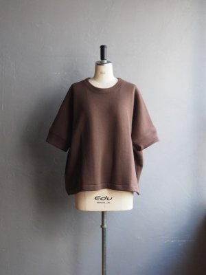 画像1: HONNETE(オネット) WIDE TEE-ブラウン