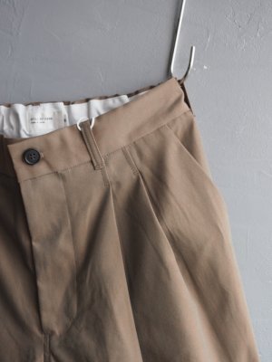 画像10: Still By Hand(スティルバイハンド)コットンシャンブレー2タックワイドイージーパンツ オリーブ