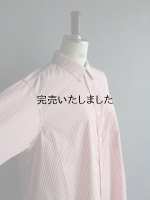 画像9: HARVESTY(ハーベスティ) シャツローブストライプ レッド