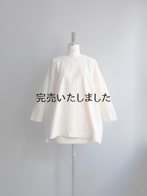 画像4: jujudhau(ズーズーダウ) SMALL NECK SHIRTS-スモールネックシャツ- ネップナチュラル