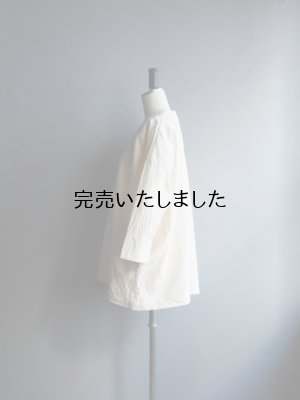画像5: jujudhau(ズーズーダウ) SMALL NECK SHIRTS-スモールネックシャツ- ネップナチュラル
