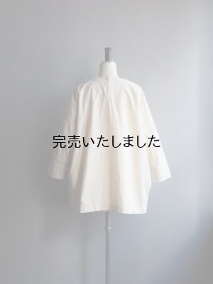 画像6: jujudhau(ズーズーダウ) SMALL NECK SHIRTS-スモールネックシャツ- ネップナチュラル
