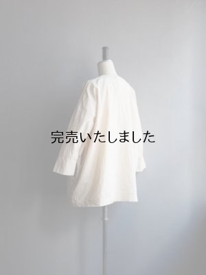 画像7: jujudhau(ズーズーダウ) SMALL NECK SHIRTS-スモールネックシャツ- ネップナチュラル