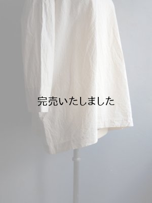 画像12: jujudhau(ズーズーダウ) SMALL NECK SHIRTS-スモールネックシャツ- ネップナチュラル