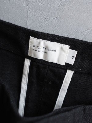 画像22: Still By Hand(スティルバイハンド)  1タックテーパードデニムパンツ ブラック