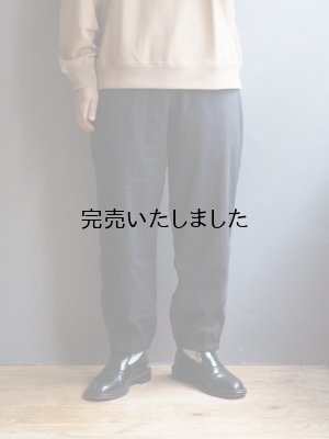 画像1: Still By Hand(スティルバイハンド) ナイロンオックスミリタリートレーニングパンツ ブラックネイビー