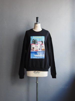 画像4: ATELIER AMELOT-アトリエアメロ  FAUX AIR FRANCE FRENCH RIVIERA-スウェット ブラック
