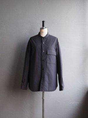 画像7: Still By Hand(スティルバイハンド) パデットバンドカラーシャツブルゾン チャコール