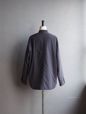 画像9: Still By Hand(スティルバイハンド) パデットバンドカラーシャツブルゾン チャコール
