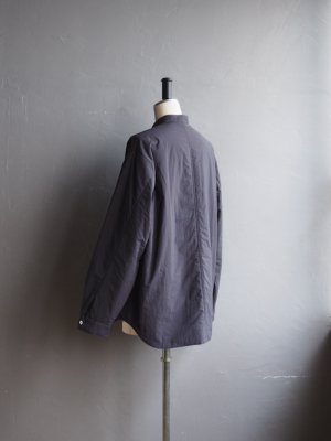 画像10: Still By Hand(スティルバイハンド) パデットバンドカラーシャツブルゾン チャコール