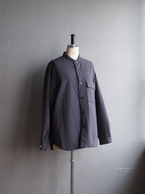 画像11: Still By Hand(スティルバイハンド) パデットバンドカラーシャツブルゾン チャコール