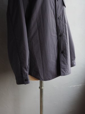 画像16: Still By Hand(スティルバイハンド) パデットバンドカラーシャツブルゾン チャコール