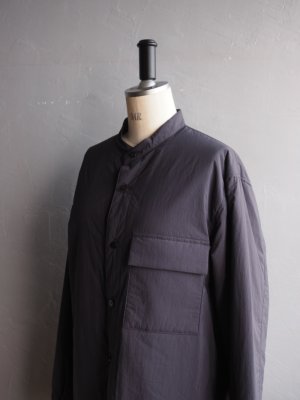 画像17: Still By Hand(スティルバイハンド) パデットバンドカラーシャツブルゾン チャコール