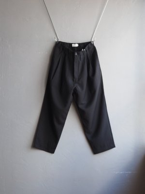 画像4: Still By Hand(スティルバイハンド) 2タックテーパードイージースラックス インクブラック