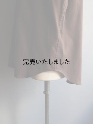 画像17: Still By Hand(スティルバイハンド) コットンシルクツイルバンドカラーシャツ ブラウン