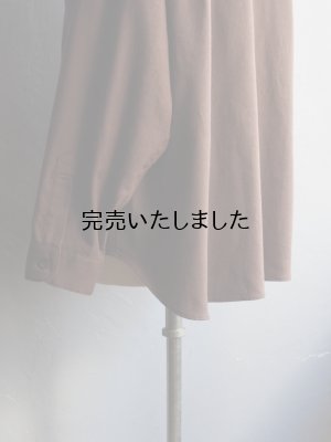 画像21: Still By Hand(スティルバイハンド) コットンシルクツイルバンドカラーシャツ ブラウン