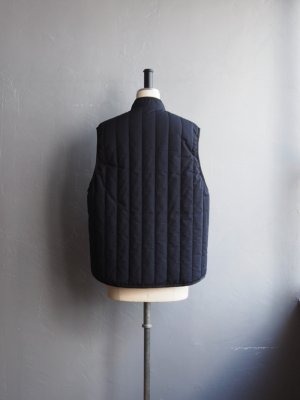 画像6: kontor(コントール) コットンウェザークロスキルティングベスト ネイビー